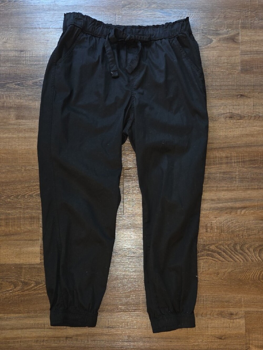 Knox Rose Womens Large Black Drawstring Jogger Pants